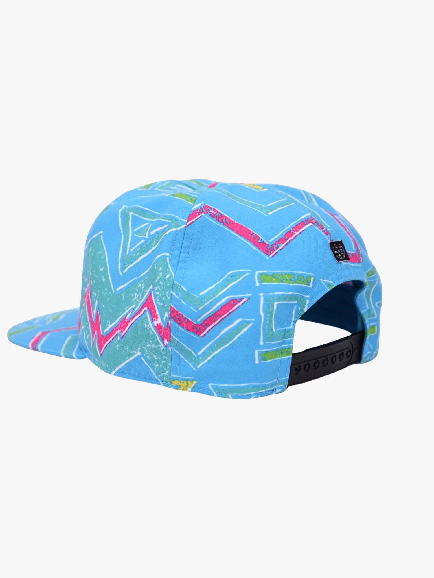 Radicali Flip-Up Hat: BLUE - Rain & Hibiscus