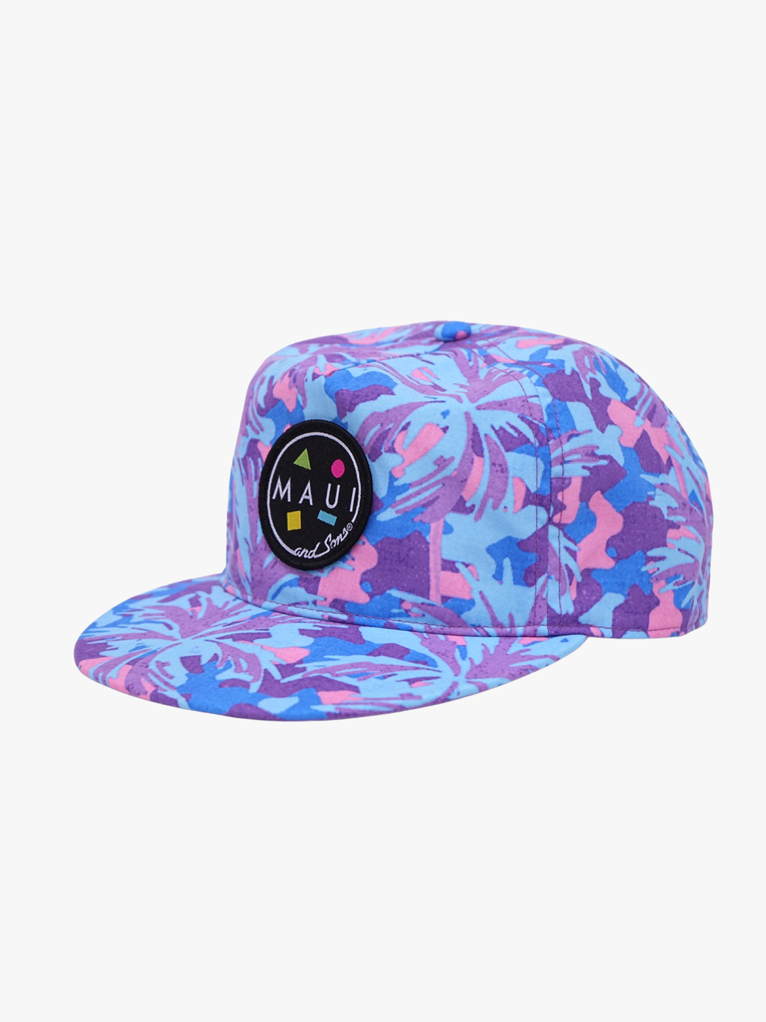 West Coaster Flip-Up Hat: PURPLE - Rain & Hibiscus