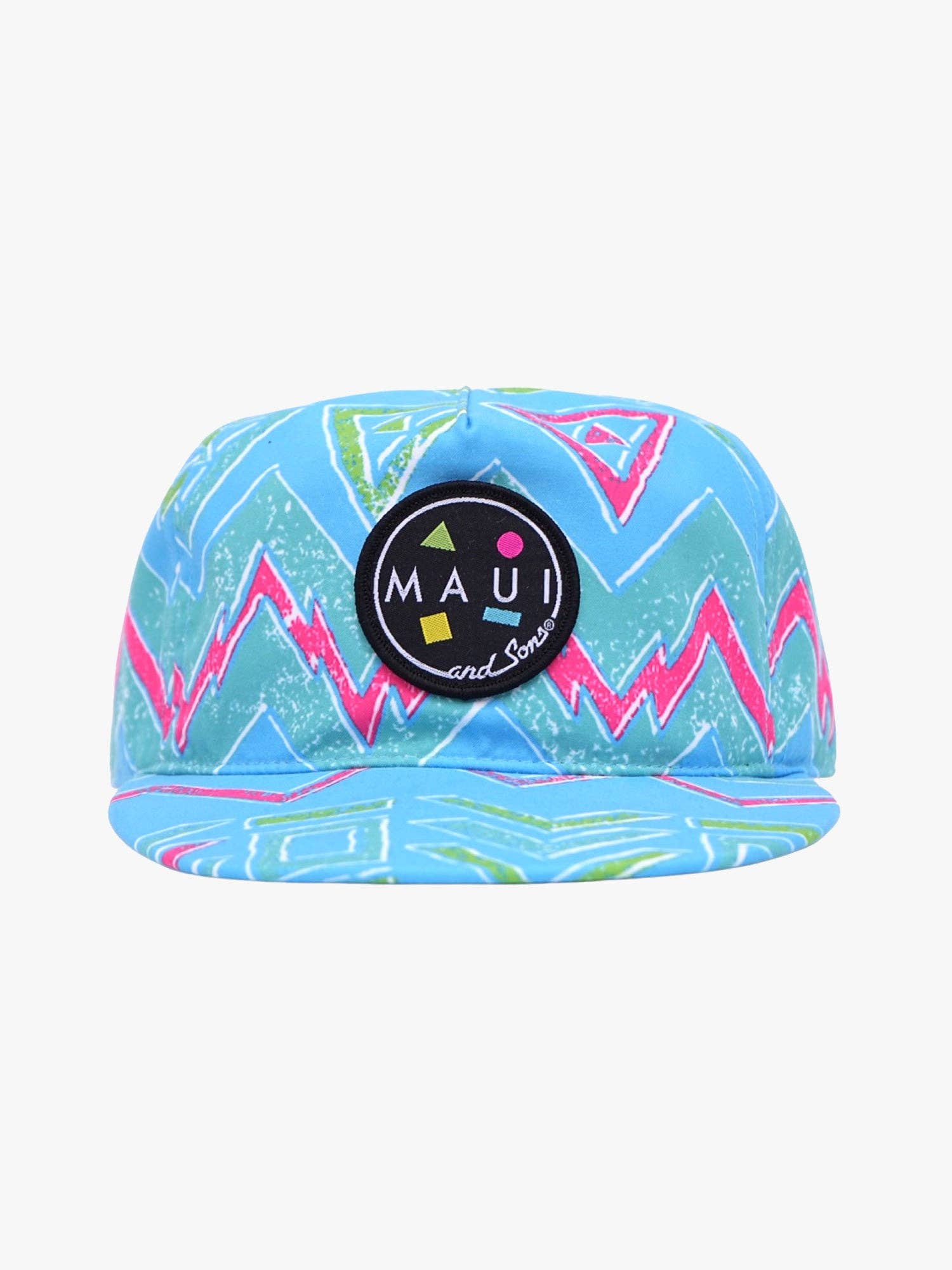 Radicali Flip-Up Hat: BLUE - Rain & Hibiscus
