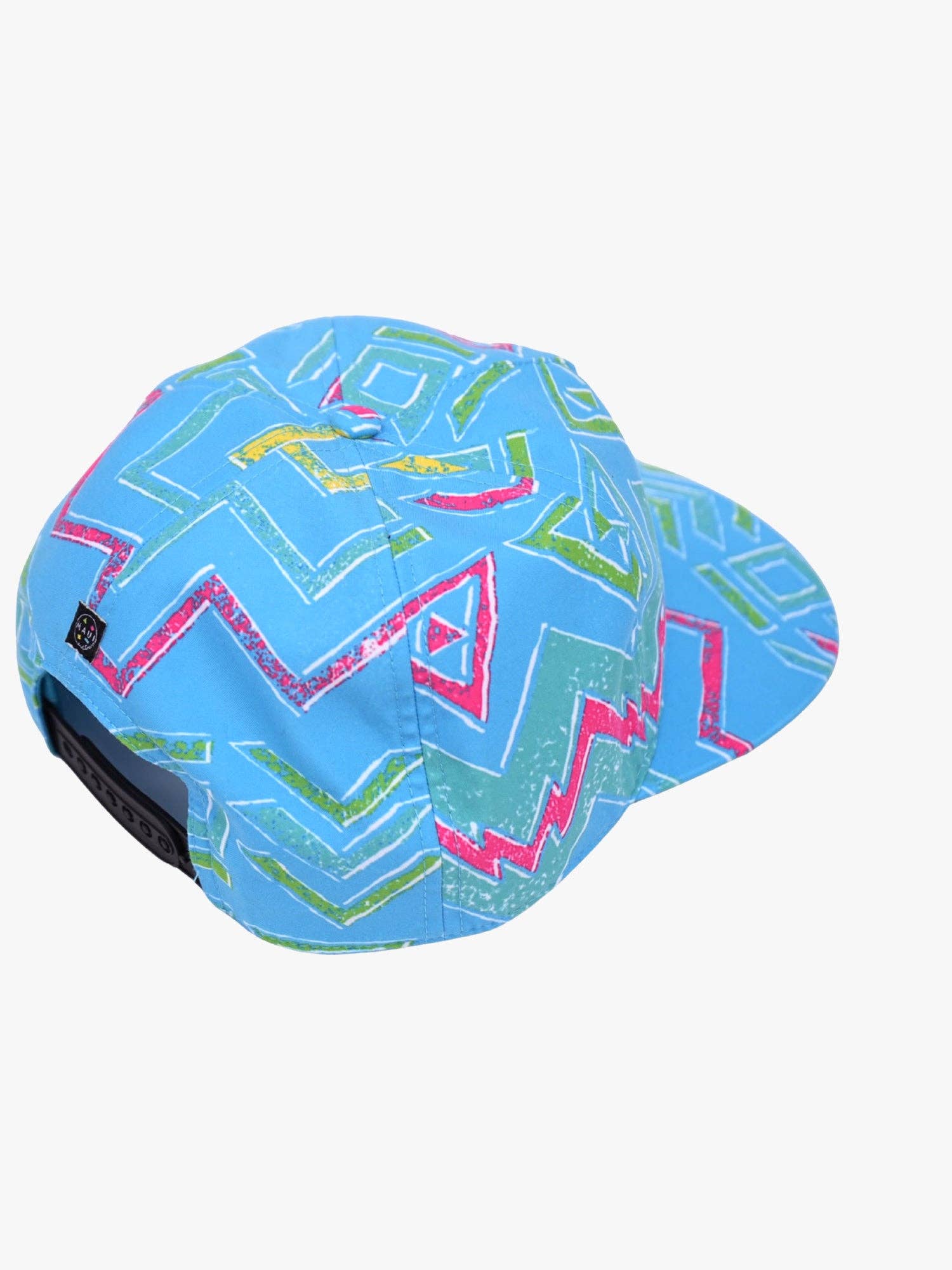 Radicali Flip-Up Hat: BLUE - Rain & Hibiscus