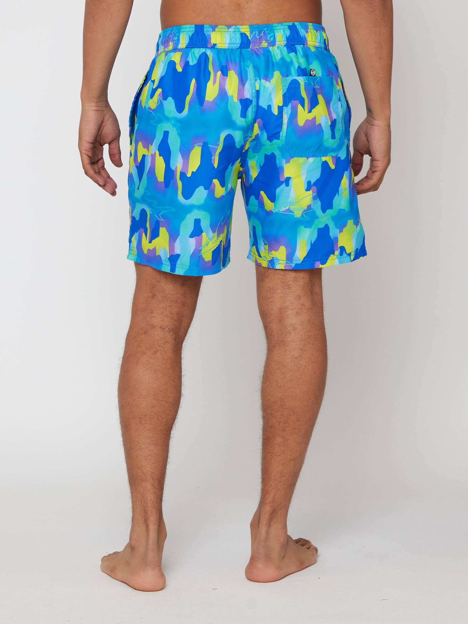 Volcanic Eruption Pool Shorts in Blue: XL / BLUE - Rain & Hibiscus