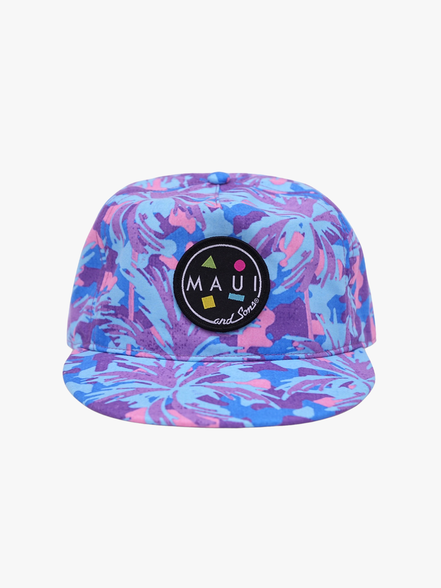 West Coaster Flip-Up Hat: PURPLE - Rain & Hibiscus