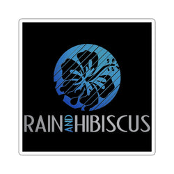 Square Stickers - Rain & Hibiscus