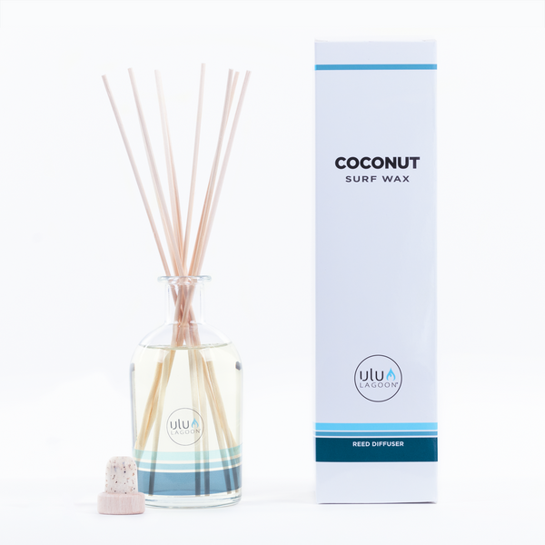 8oz Coconut Surf Wax Scented Reed Diffuser - Rain & Hibiscus