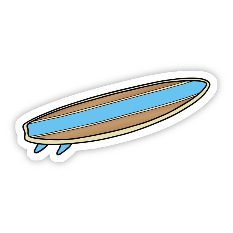Surf Board Beach Sticker - Rain & Hibiscus