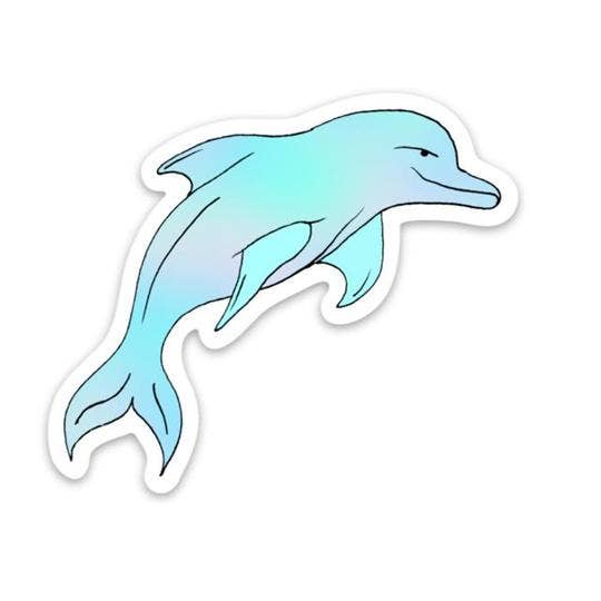 Dolphin Sticker - Rain & Hibiscus